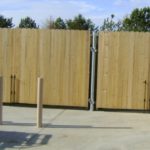 Dog Ear Wood Privacy on a Steel Frame Dumpster Enclosure