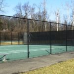 Black Chain Link Tennis Court Enclosure