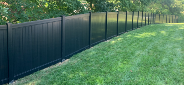 black vinyl fence