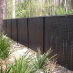 Black Vinyl Coated Chain Link with Black Privacy Slats